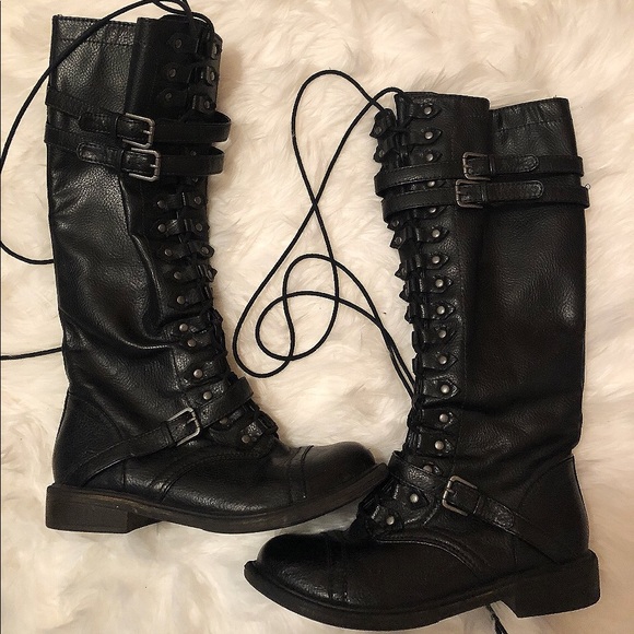 nine west tall leather boots